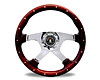 STEERING WHEEL BULLIT 380MM 4 SPOKE WITH RIM STUDS